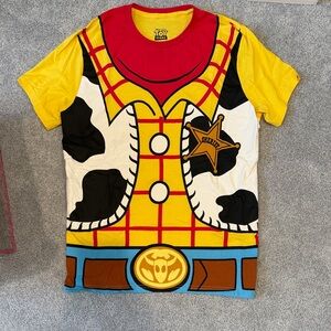 Toy Story Woody Costume Graphic Tee - Yellow Red Blue